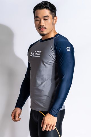  Áo Bơi Nam Tay Dài Grey Navy 