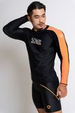  Áo Bơi Nam Tay Dài Black Orange 