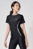  Áo Bơi Nữ Tay Ngắn Basic Black Short Sleeves 
