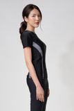  Áo Bơi Nữ Tay Ngắn Basic Black Short Sleeves 