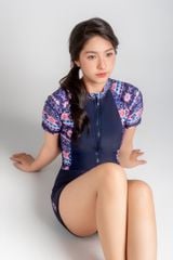 Muse Keelin Đồ bơi nữ liền thân tay ngắn kín đáo 4