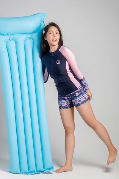  Muse Alva Áo bơi nữ tay dài khoá kéo chống nắng 