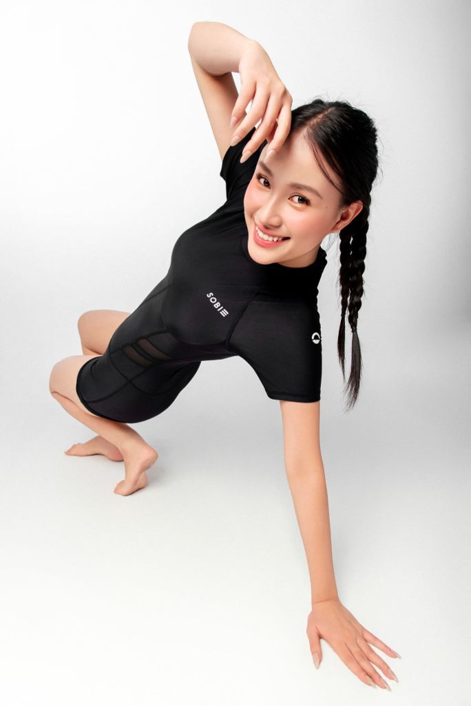 Đồ bơi nữ liền thân tay ngắn kín đáo và chống nắng Sotek™ Lydia, ảnh 10