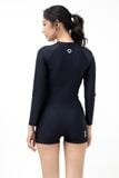  Đồ Bơi Liền Thân Khóa Kéo Black Bodysuit 