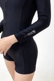  Đồ Bơi Liền Thân Khóa Kéo Black Bodysuit 