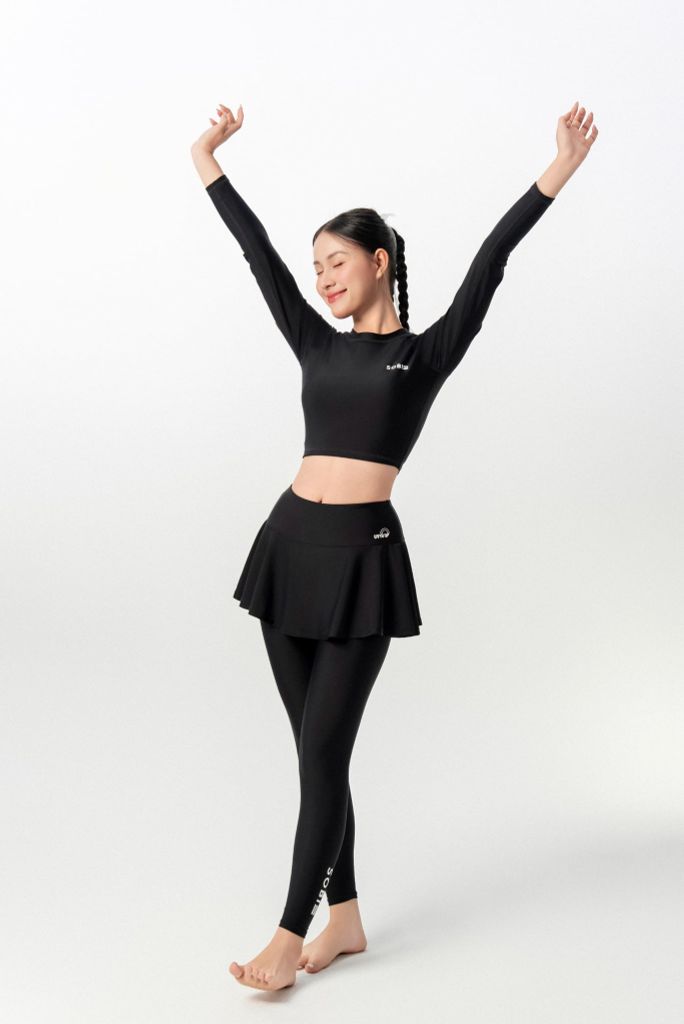 Áo bơi nữ tay dài croptop kín đáo và chống nắng Maya, ảnh 4