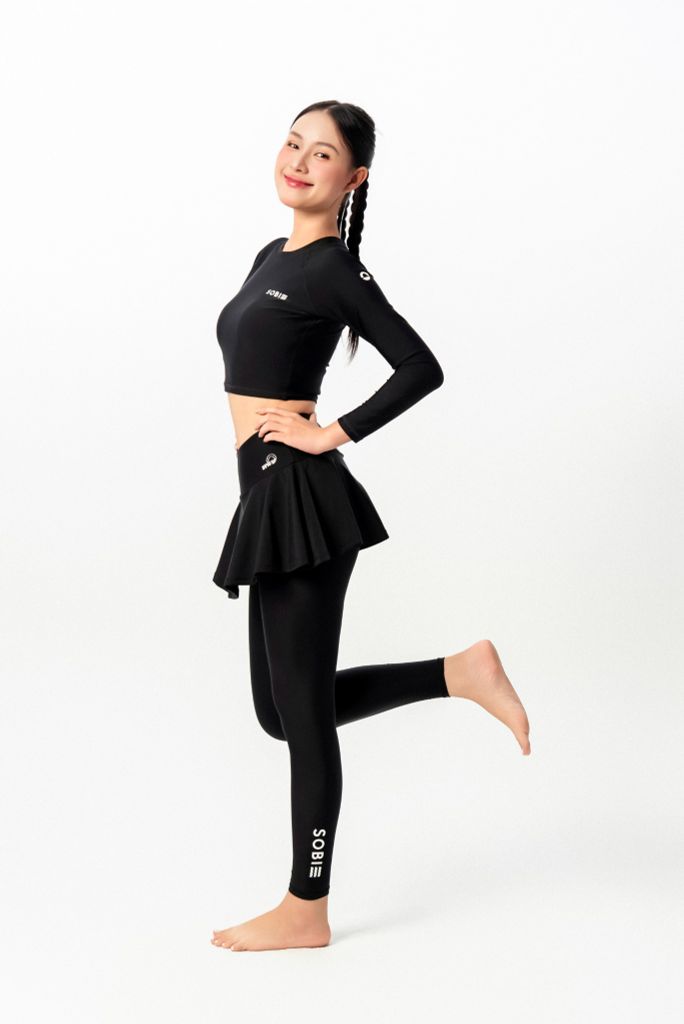 Áo bơi nữ tay dài croptop kín đáo và chống nắng Maya, ảnh 5