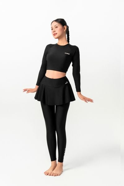  Áo bơi nữ tay dài croptop kín đáo và chống nắng Maya 