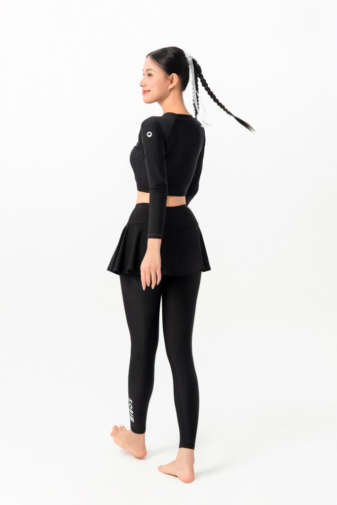 Áo bơi nữ tay dài croptop kín đáo và chống nắng Maya, ảnh 6