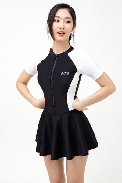 Bikini Đồ Bơi 1 Mảnh Liền Thân Dáng Váy Dài Tay