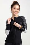  Áo Bơi Nữ Tay Dài Khoá Kéo Hoa Ban 
