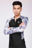  Áo Bơi Nam Man White Trop Zip 