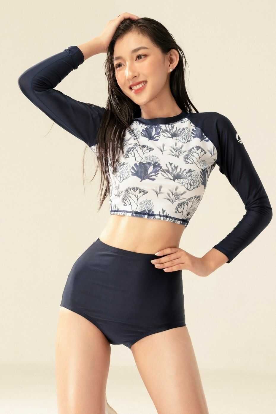  Quần Cạp Cao Coral Dark Navy 