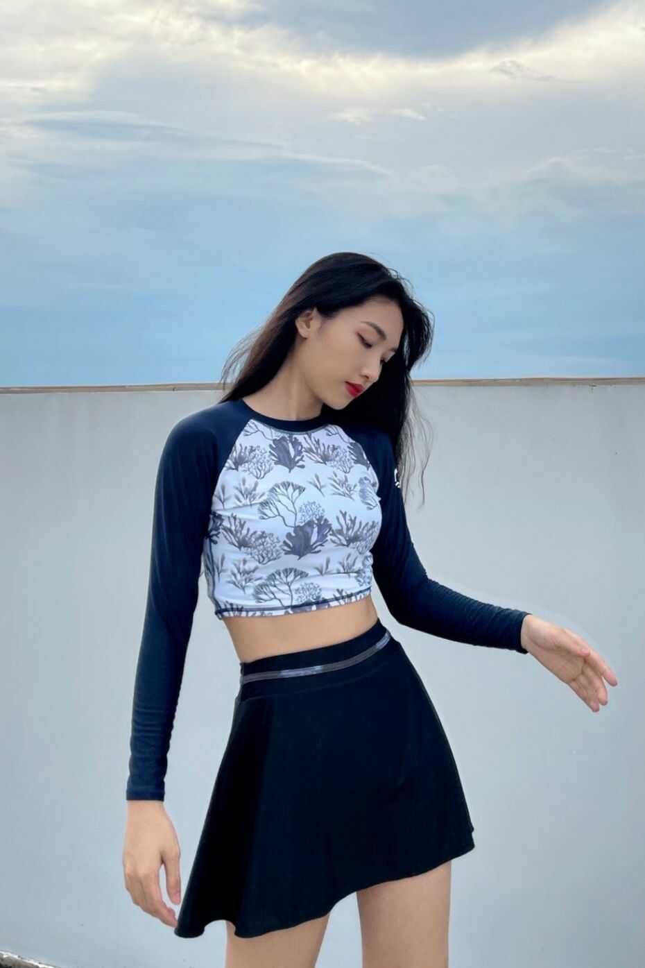  Chân Váy Đi Biển Coral 2 Layer 