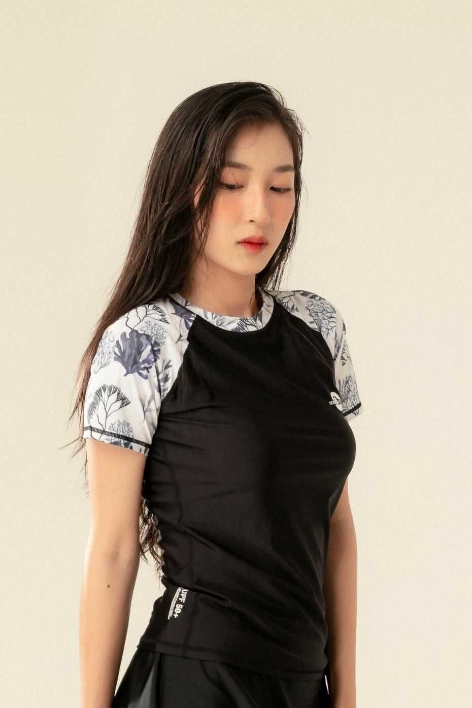  Áo Bơi Nữ Tay Ngắn Short Sleeve Coral 