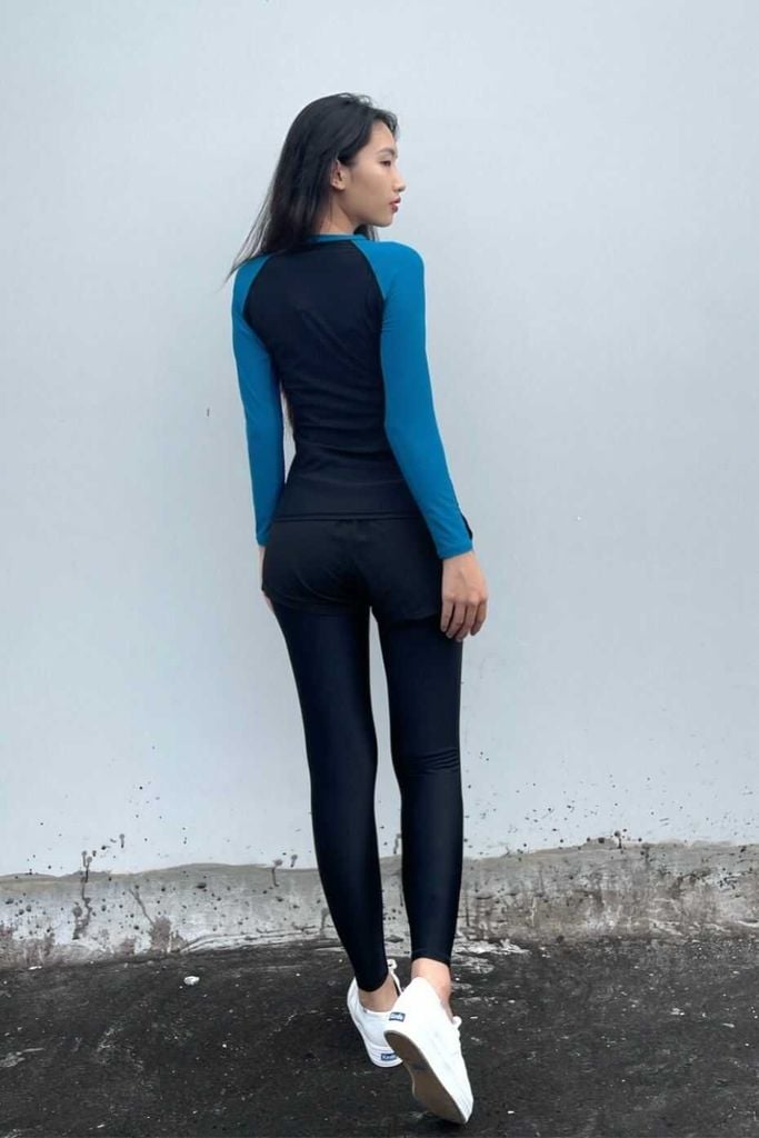 Quần Bơi Dài Nữ Legging Black 2 Layer, ảnh 5