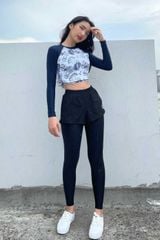 Quần Bơi Dài Nữ Legging Black 2 Layer 9