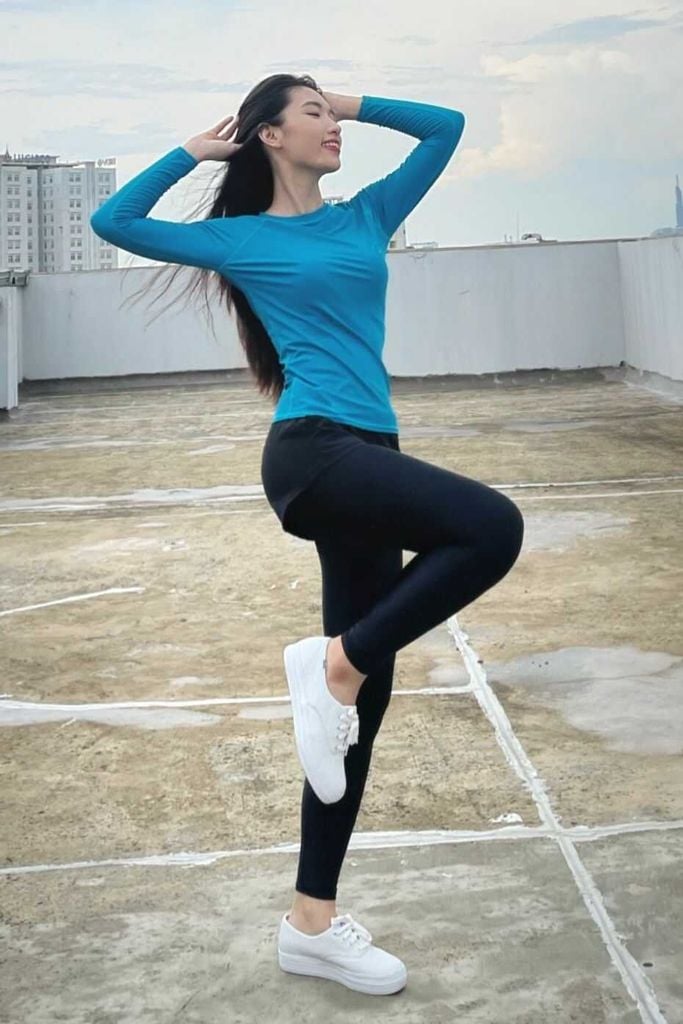 Quần Bơi Dài Nữ Legging Black 2 Layer, ảnh 13