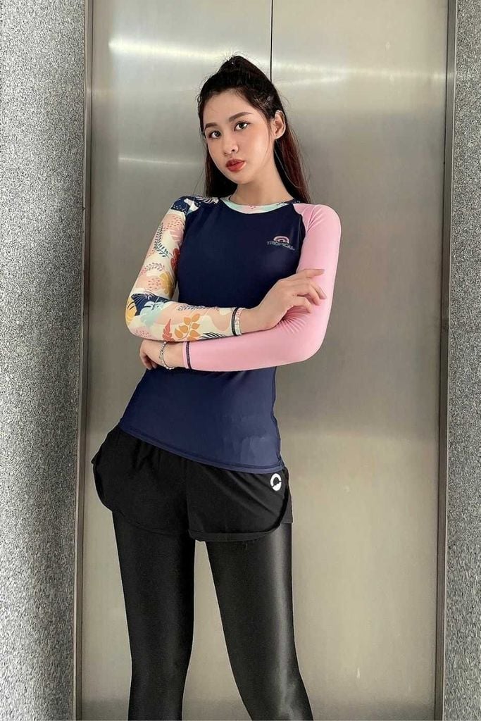 Quần Bơi Dài Nữ Legging Black 2 Layer, ảnh 15