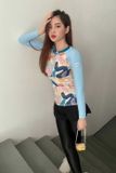  Áo Bơi Nữ Tay Dài Zips Ice Tropical 
