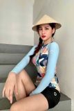  Áo Bơi Nữ Tay Dài Zips Ice Tropical 
