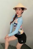  Áo Bơi Nữ Tay Dài Zips Ice Tropical 