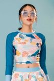  Áo Bơi Nữ Tay Dài Tropical Mixed Croptop 