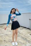  Áo Bơi Nữ Tay Dài Tropical Mixed Croptop 