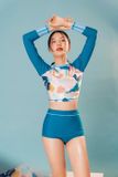  Áo Bơi Nữ Tay Dài Tropical Mixed Croptop 