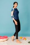  Áo Bơi Nữ Tay Dài Pink Navy Tropical 