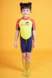  Đồ Bơi Trẻ Em Giữ Nhiệt Wetsuit Short Tropical Yellow 