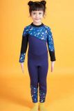  Đồ Bơi Trẻ Em Giữ Nhiệt Wetsuit FullBody Navy Pattern 