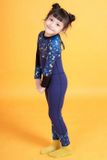  Đồ Bơi Trẻ Em Giữ Nhiệt Wetsuit FullBody Navy Pattern 