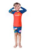  Foli Orange Black Kid Rashguard Set 