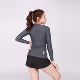  Áo Bơi Nữ Zipper Palm Grey 