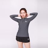  Áo Bơi Nữ Zipper Palm Grey 