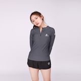  Áo Bơi Nữ Zipper Palm Grey 