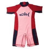  Đồ Bơi Trẻ Em Liền Thân Tay Ngắn Red-Pink 