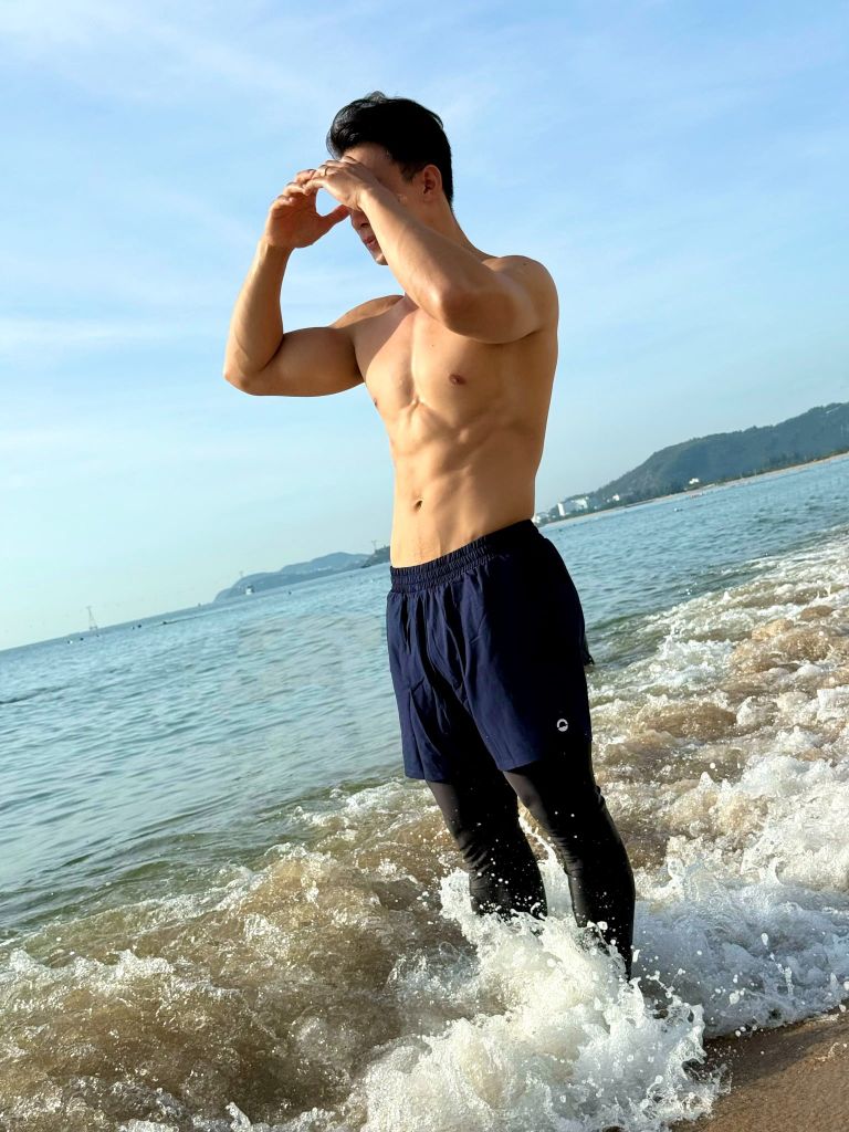 Quần đi biển nam legging 2 layer kín đáo Marine Rise, ảnh 10