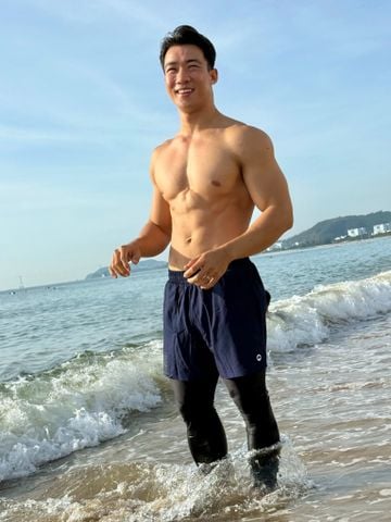  Quần đi biển nam legging 2 layer kín đáo Marine Rise 