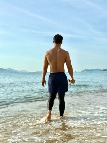  Quần đi biển nam legging 2 layer kín đáo Marine Rise 