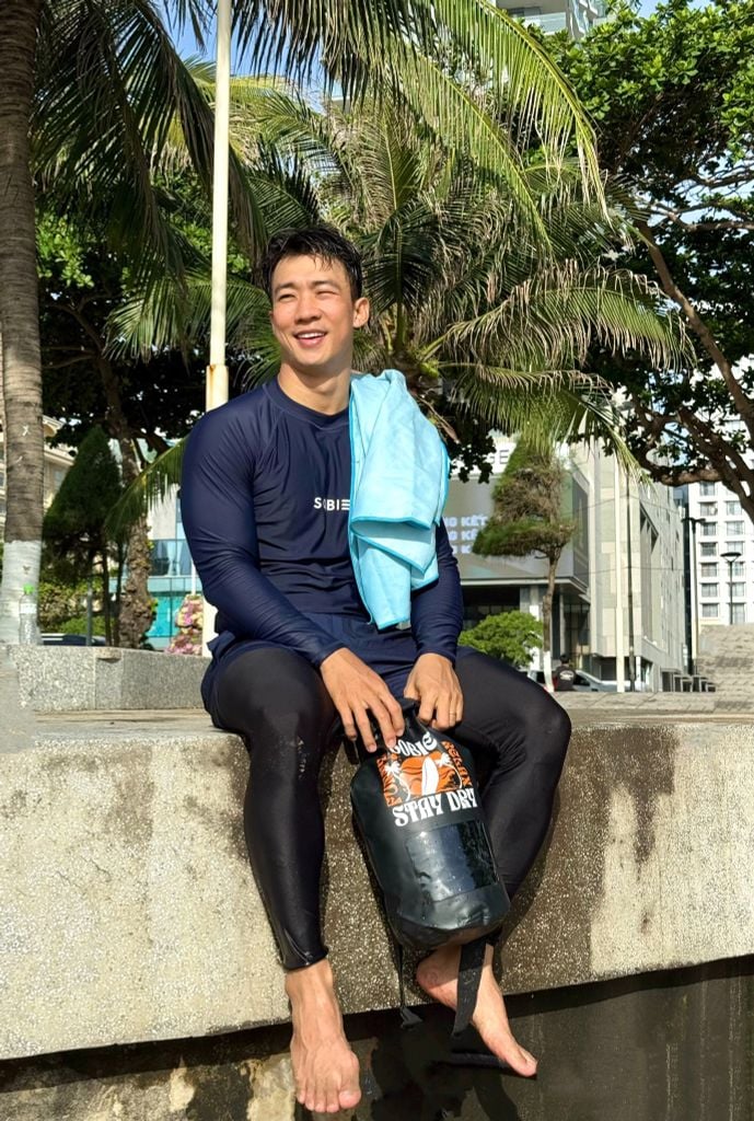 Áo bơi nam tay dài kín đáo và chống nắng Marine Cleo, ảnh 8