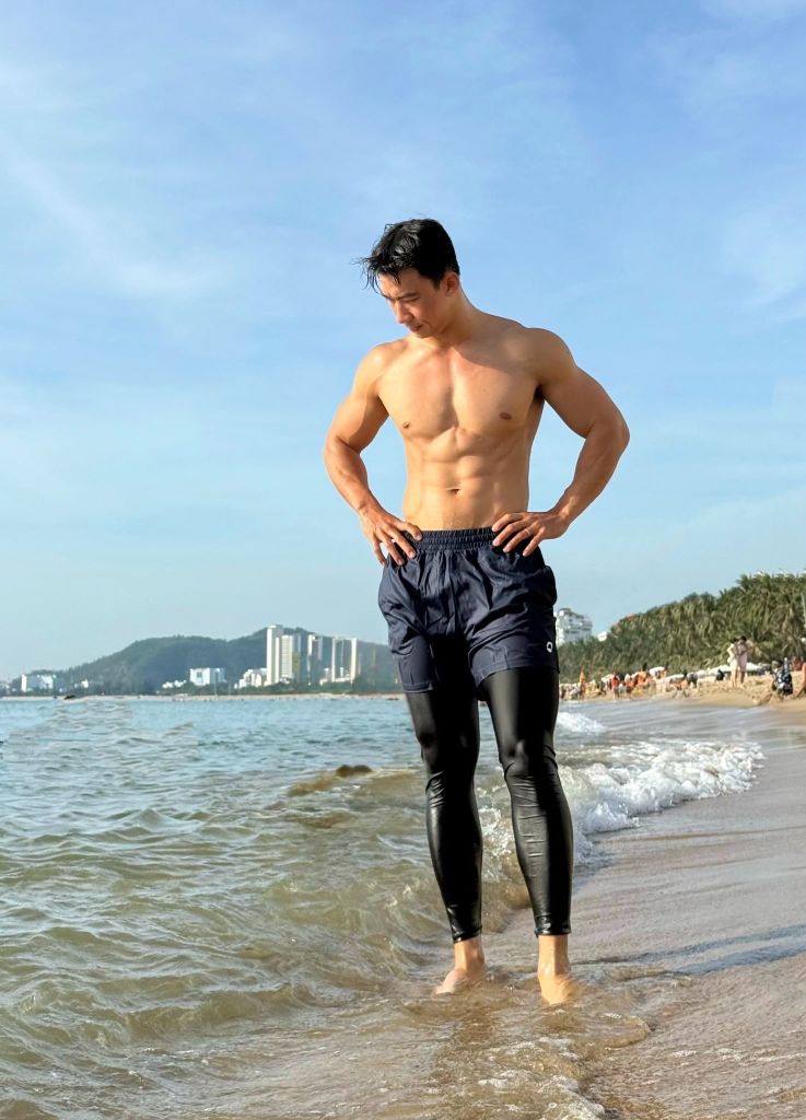 Quần đi biển nam legging 2 layer kín đáo Marine Rise, ảnh 7