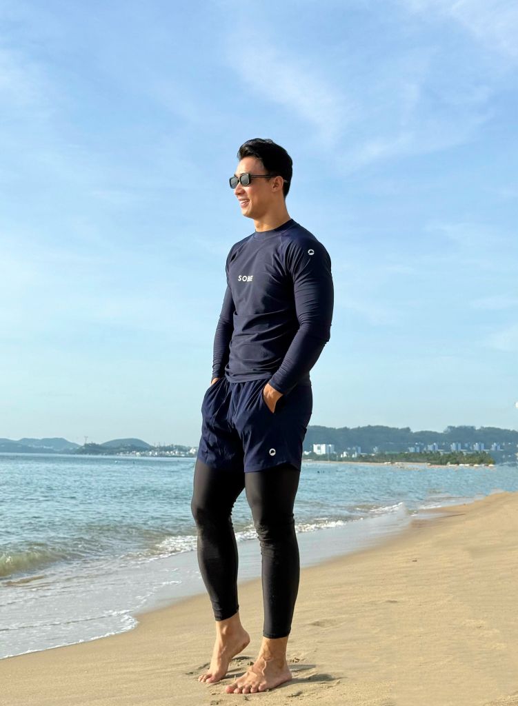 Áo bơi nam tay dài kín đáo và chống nắng Marine Cleo, ảnh 6