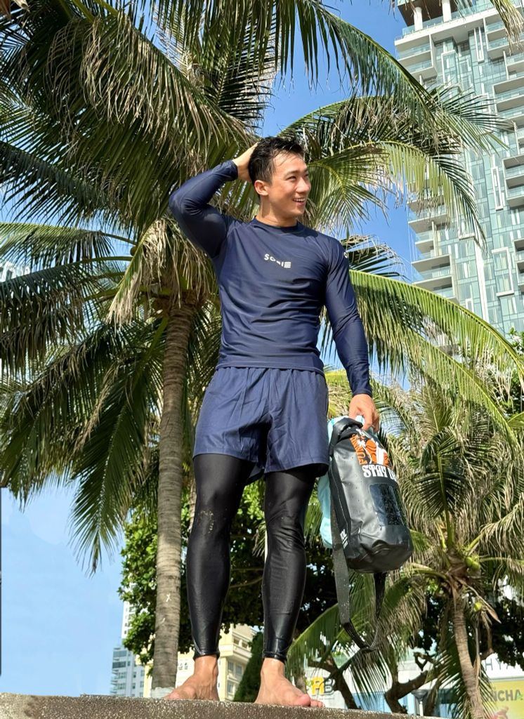 Áo bơi nam tay dài kín đáo và chống nắng Marine Cleo, ảnh 10