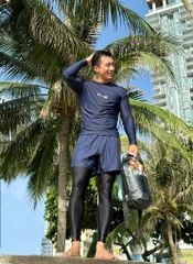 Áo bơi nam tay dài kín đáo và chống nắng Marine Cleo 10