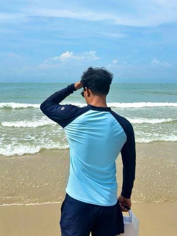  Áo bơi nam tay dài khoá kéo kín đáo và chống nắng Marine Vibe 