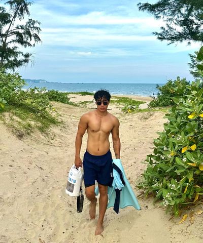  Quần đi biển nam short 2 layer kín đáo Marine Core 