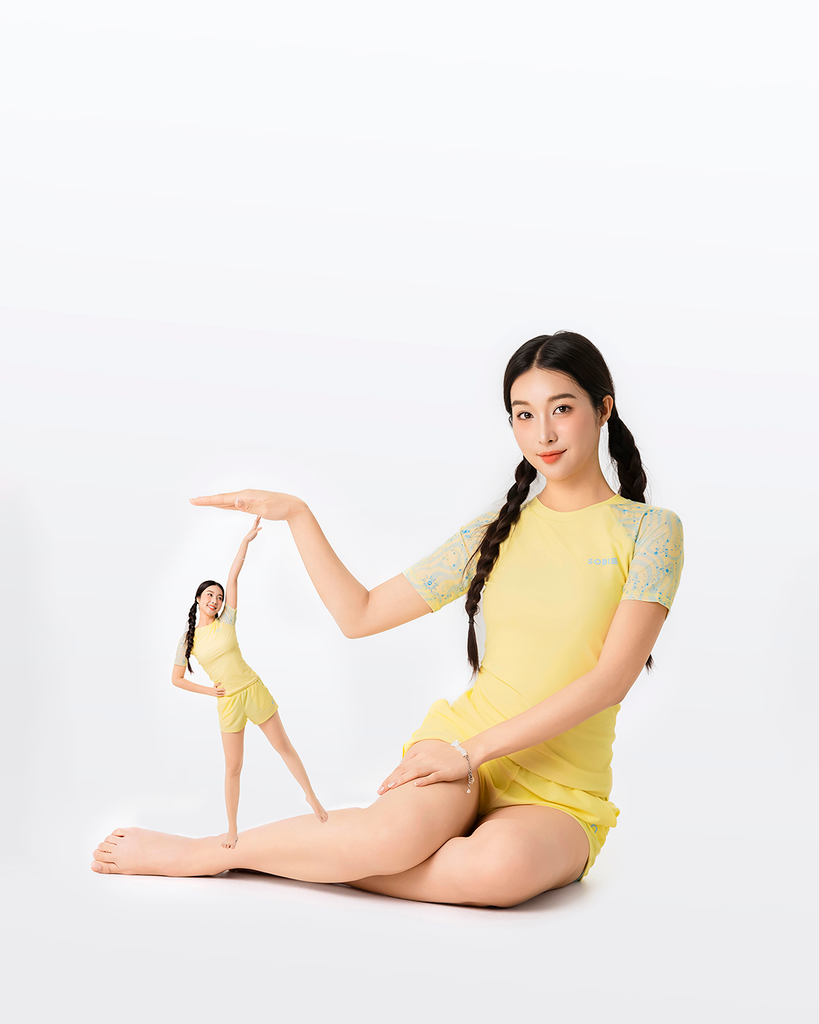 Áo bơi nữ tay ngắn Gorgeous Celeste — 2
