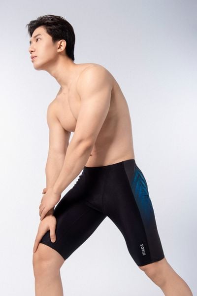  Quần bơi nam chuyên tập luyện Jammer Soendu™ Blue Arrow 